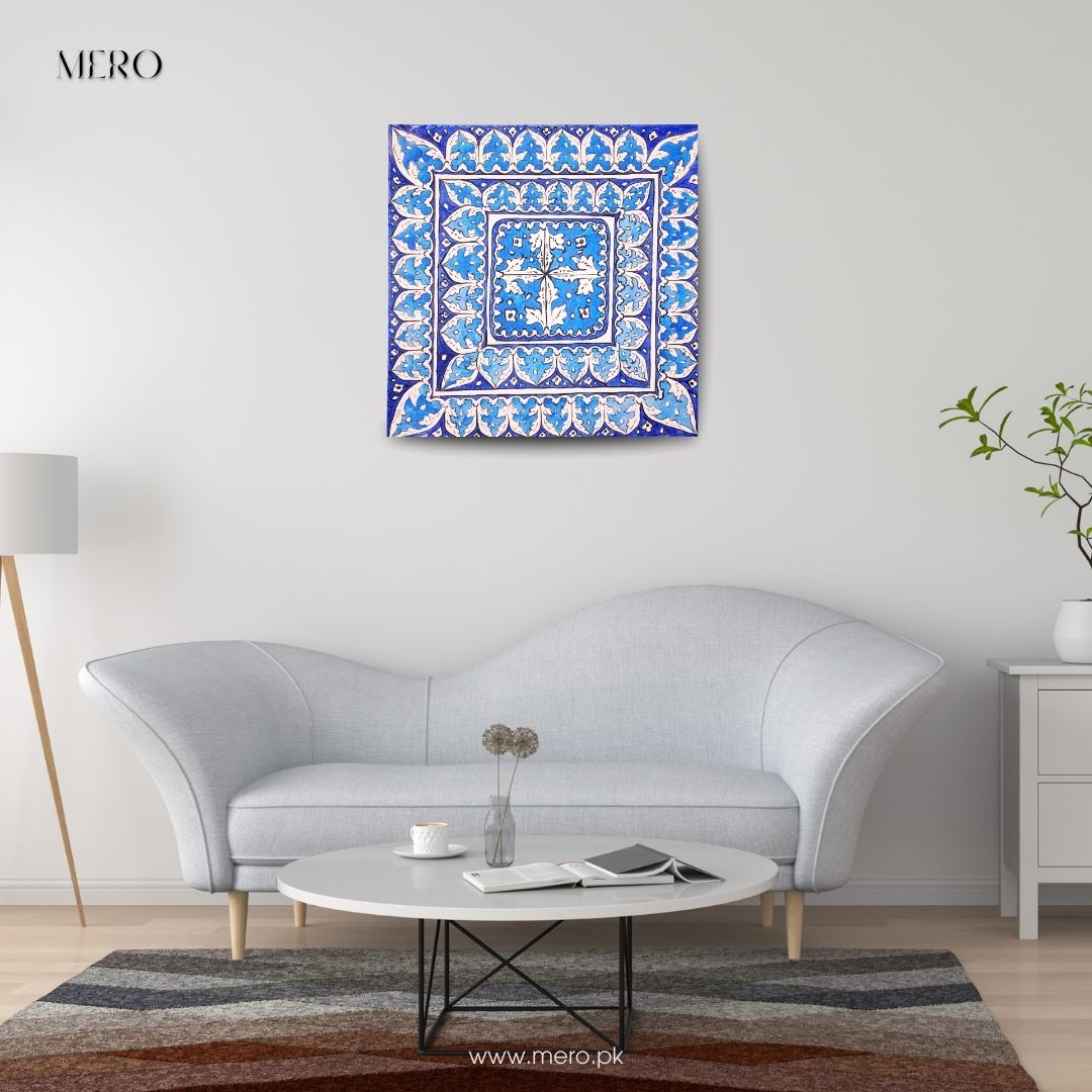 Midnight Indigo Hand-Painted Blue Pottery Art