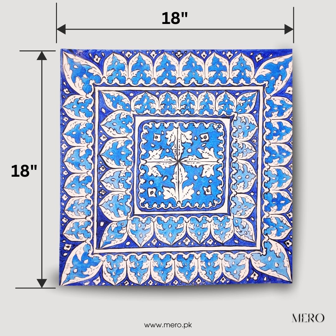 Midnight Indigo Hand-Painted Blue Pottery Art