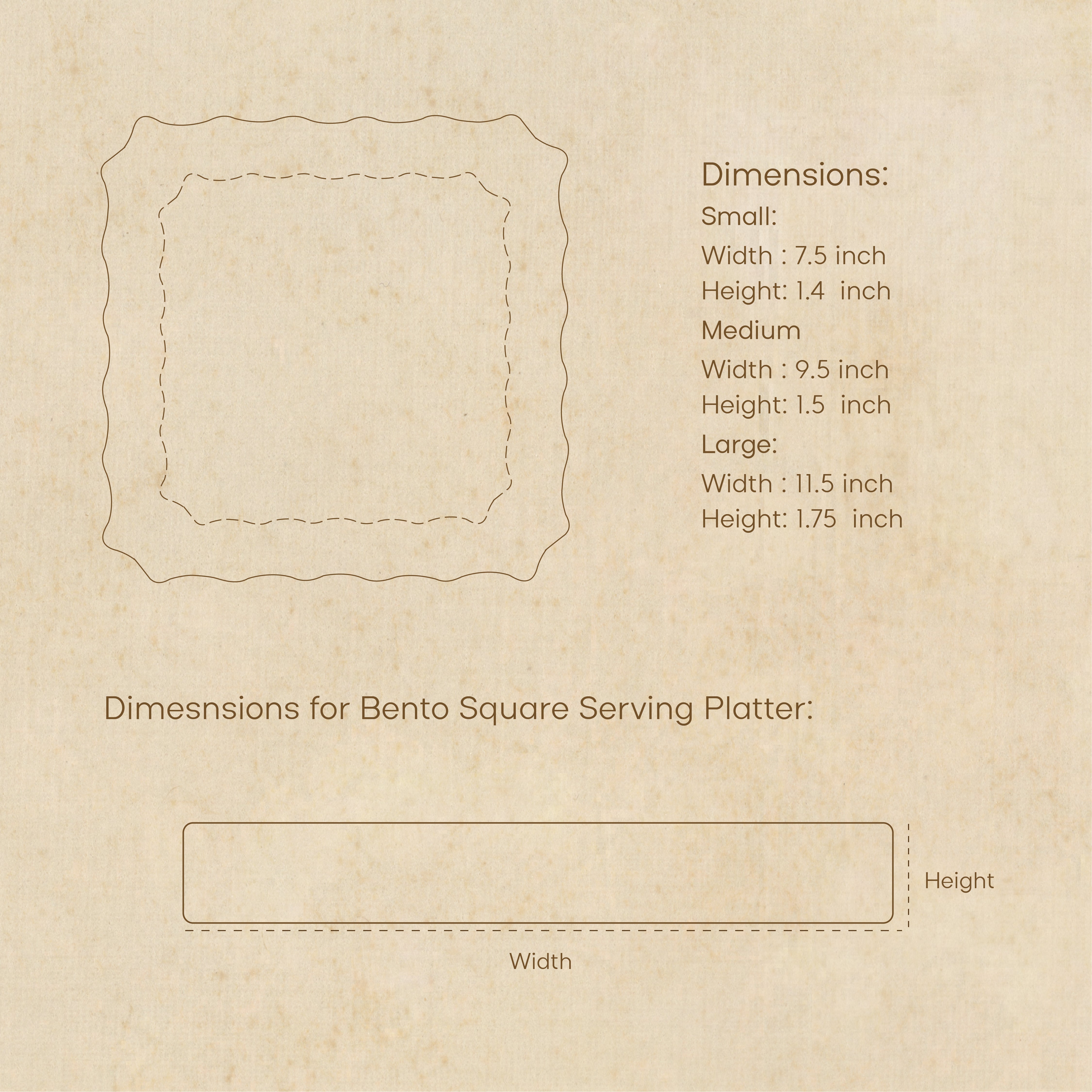 Bento Square Serving Platter Small