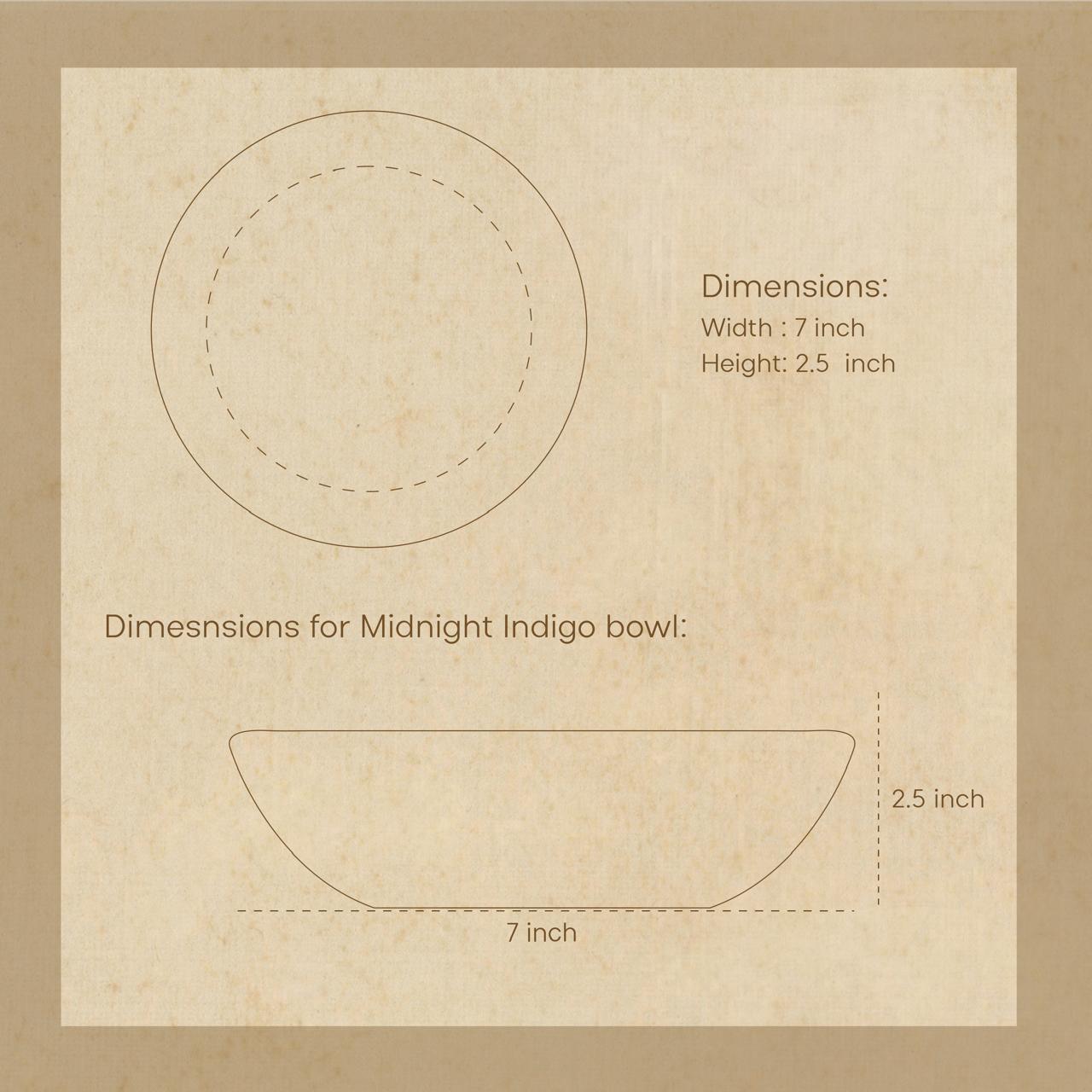 Midnight Indigo Salad Bowl